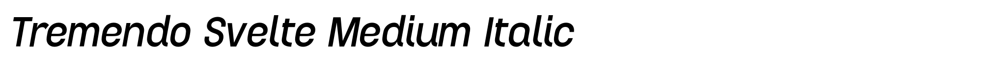 Tremendo Svelte Medium Italic image